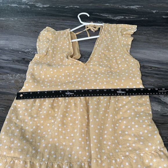 Abercrombie Fitch Dress Medium Pockets Polka Dot Festival V Neck Tiered Lined - Picture 9 of 10